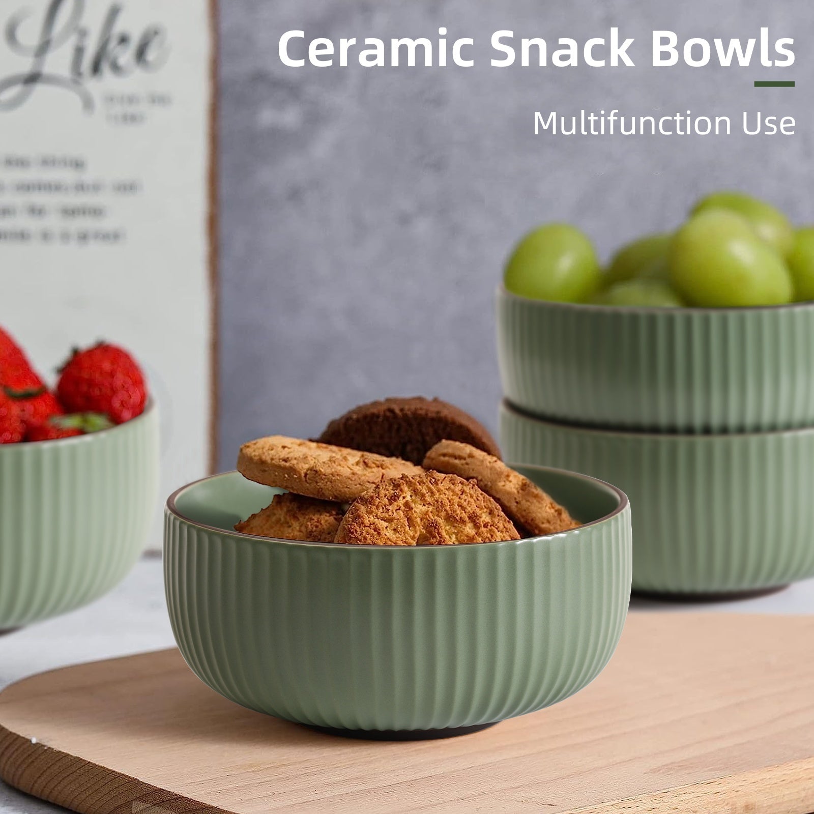 46 oz Ceramic Bowl Set of 4