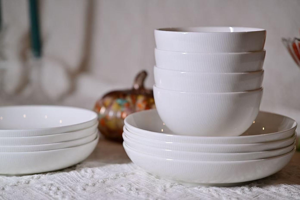 Bone China Dinnerware Set (12-Piece, Service for 4)