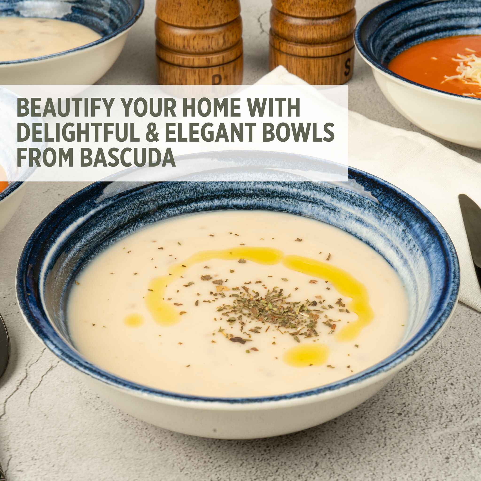 Porcelain Soup & Cereal Bowl (Deep Tide)