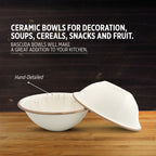Porcelain Soup & Cereal Bowls (Set of 4, Sandstone, 18cm)