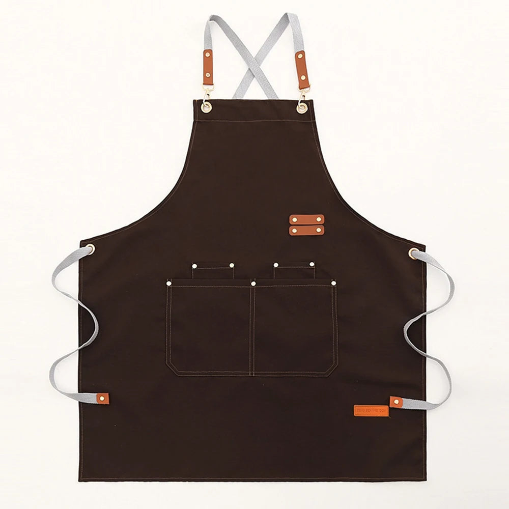 Canvas Apron with Large Pockets