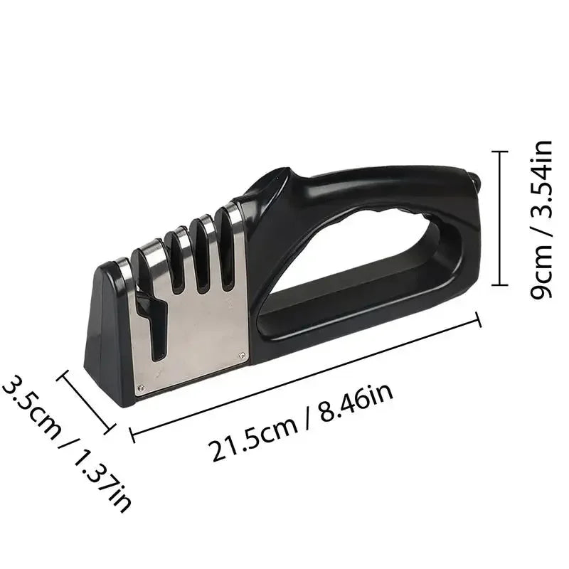 4-Stage Knife Sharpener with Non-Slip Base