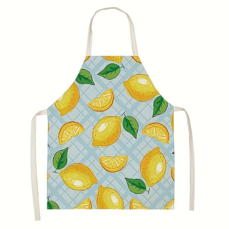 Cotton-Linen Printed Kitchen Apron