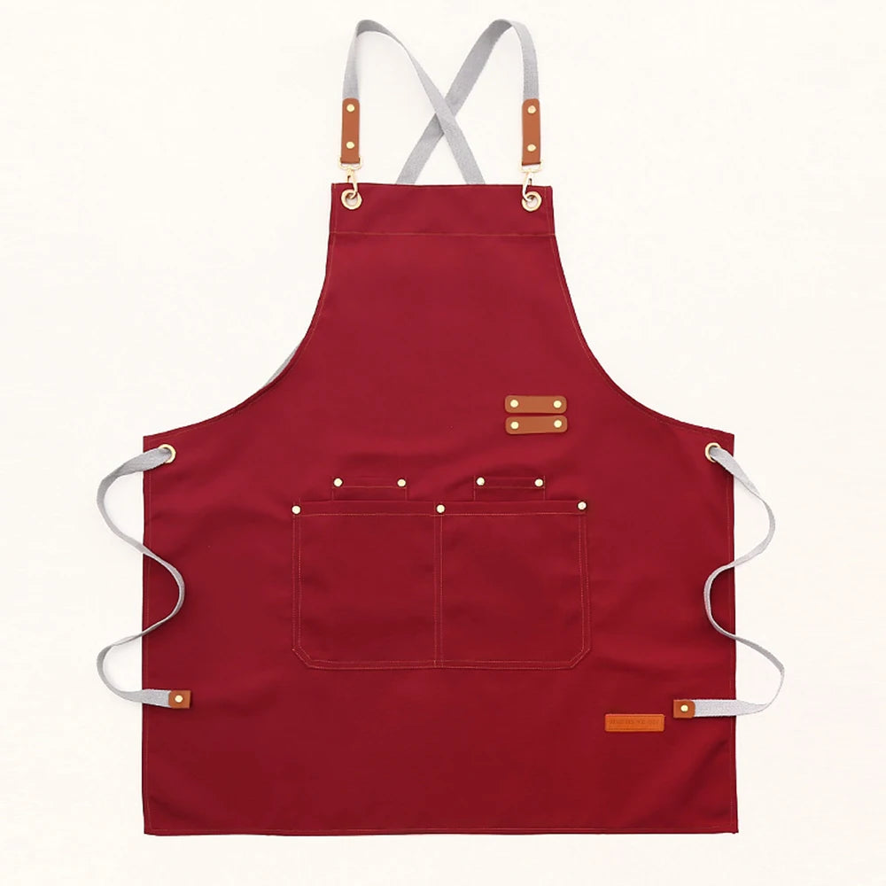 Canvas Apron with Large Pockets