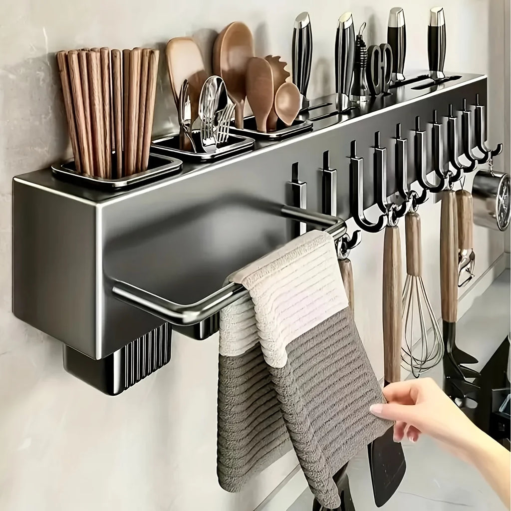 Wall-Mounted Knife & Utensil Rack