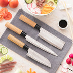 Damascus-Style Knife Set with Carry Case (3-Piece)