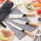 Damascus-Style Knife Set with Carry Case (3-Piece)