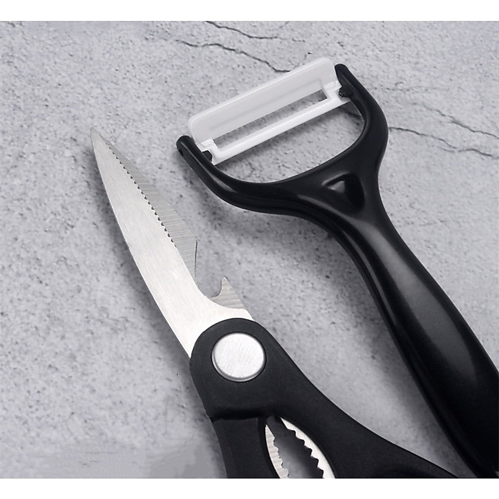 Kitchen Knife Set with Block & Sharpener (17-Piece)