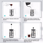 Stainless Steel French Press Coffee Maker (600ml)