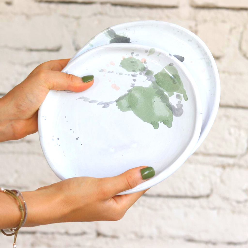 Handmade Watercolour Salad Plate