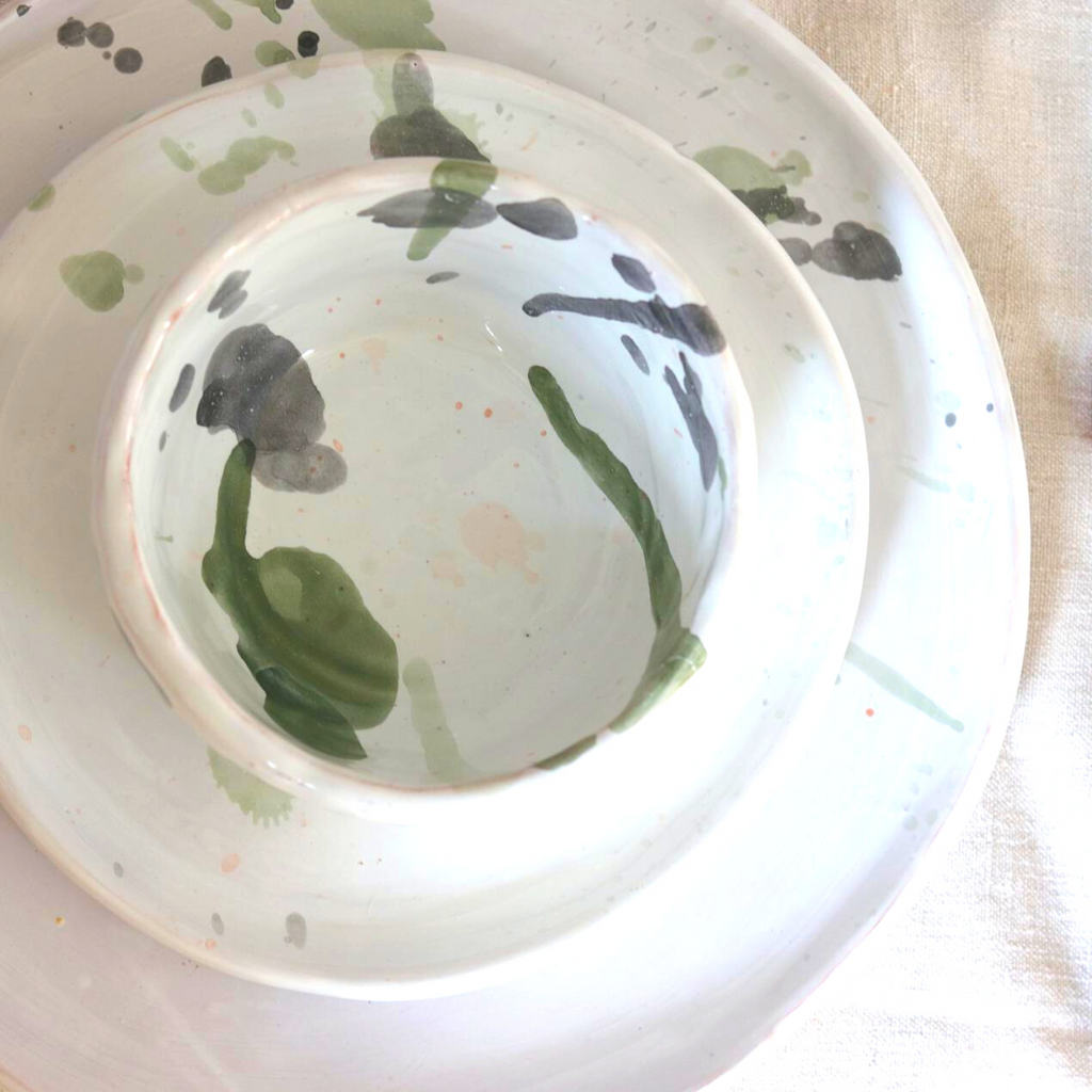 Handmade Watercolour Ceramic Soup Bowl