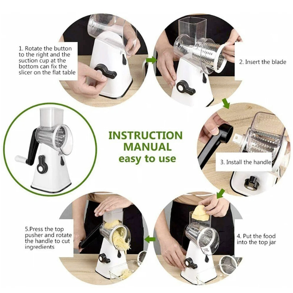 Multi-Functional Stainless Steel Grater & Slicer Set
