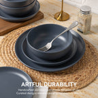 Stoneware Dinnerware Set with Mugs (12-Piece)