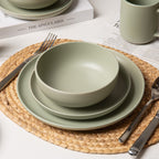 12-Piece Stoneware Dinnerware Set with Mugs