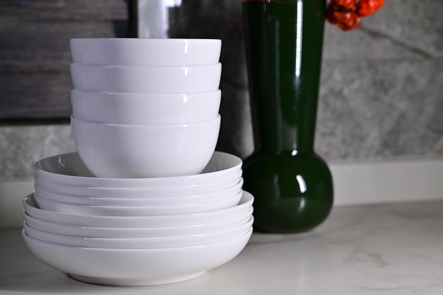 Bone China Dinnerware Set (12-Piece, Service for 4)