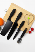 Black Kitchen Knife & Tool Set (5-Piece)