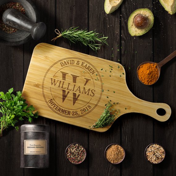 Personalized Bamboo Cutting & Serving Board