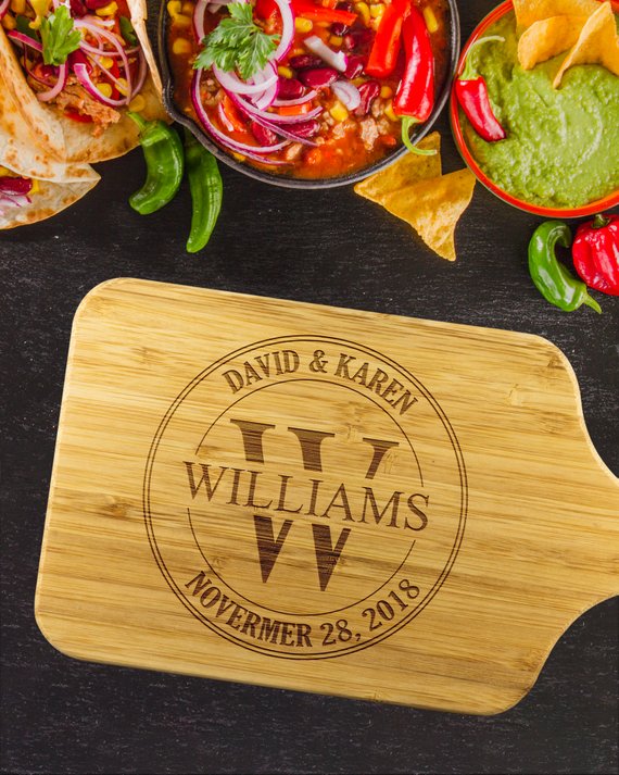 Personalized Bamboo Cutting & Serving Board
