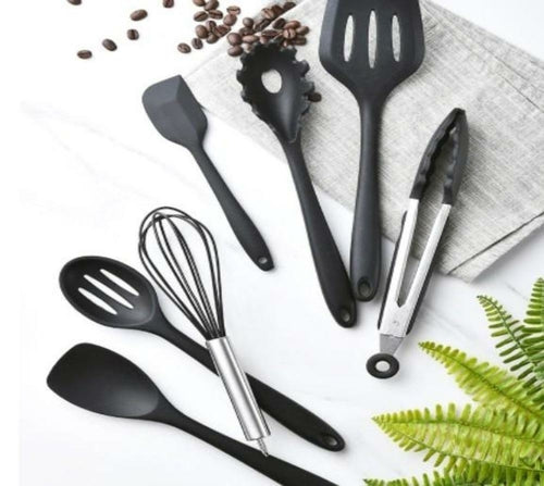 Non-Stick Silicone Cooking Utensils (10-Piece Set)